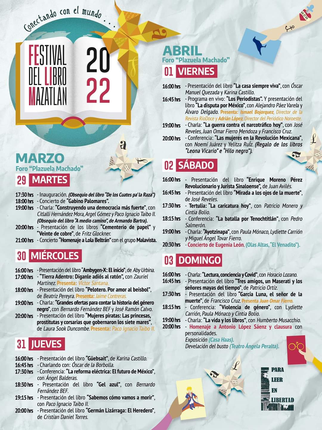 Todo listo para el inicio de la Feria del Libro Mazatlán 2022