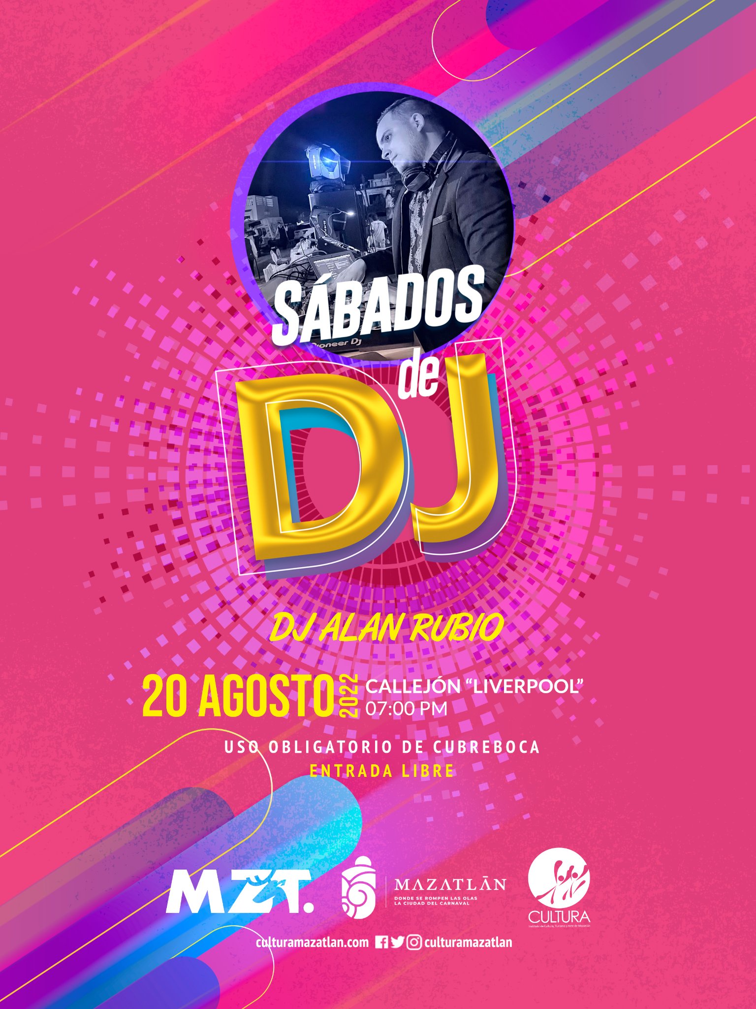 Alan Rubio protagonizará la noche de sábados de DJ’s