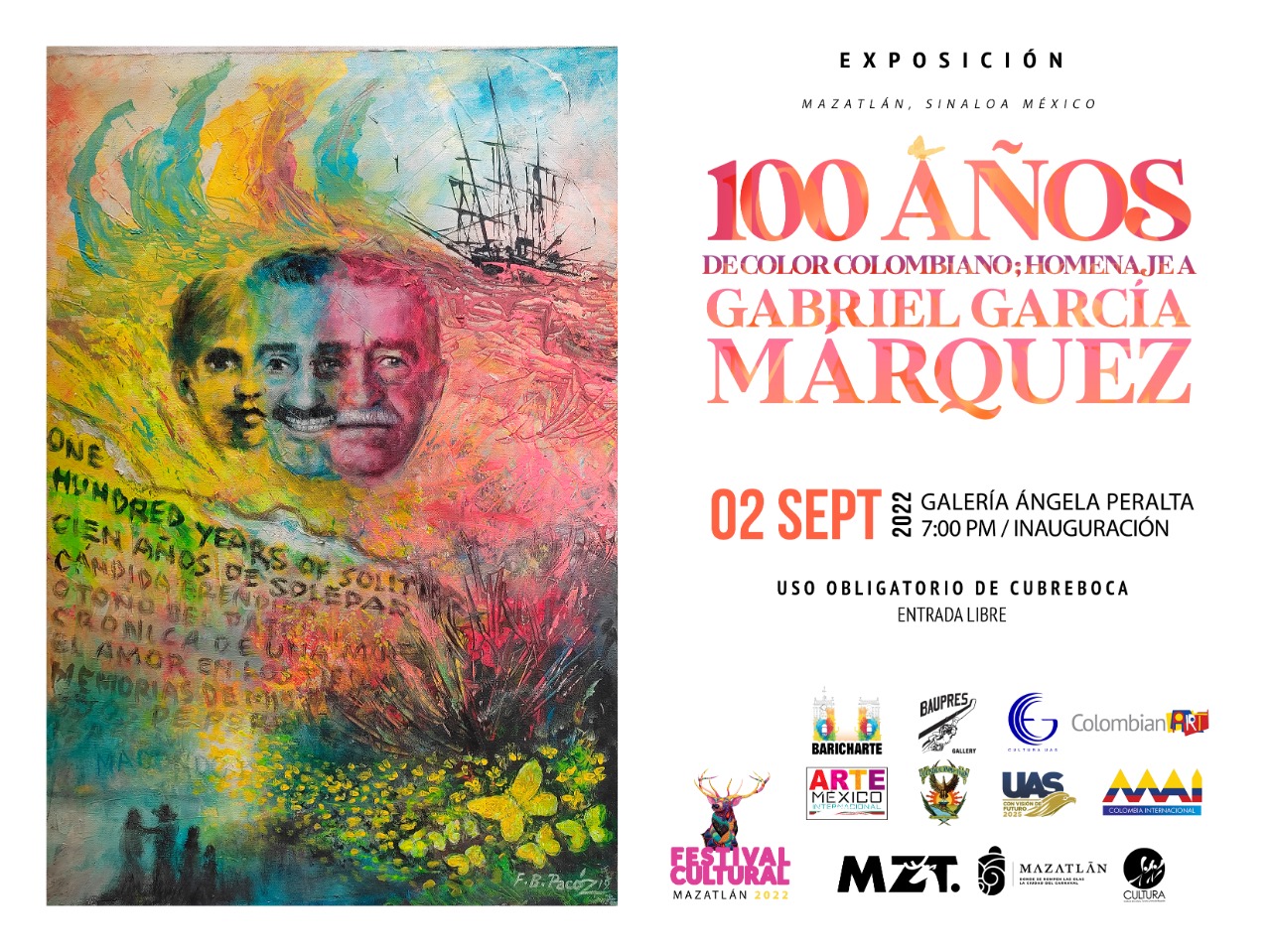 Hoy la exposición “100 Años de Color Colombiano: Homenaje a Gabriel García Márquez