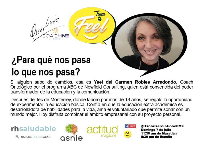 El programa «Time to Feel», este domingo 7 de julio a las 11:00 horas, con la invitada Yael Robles